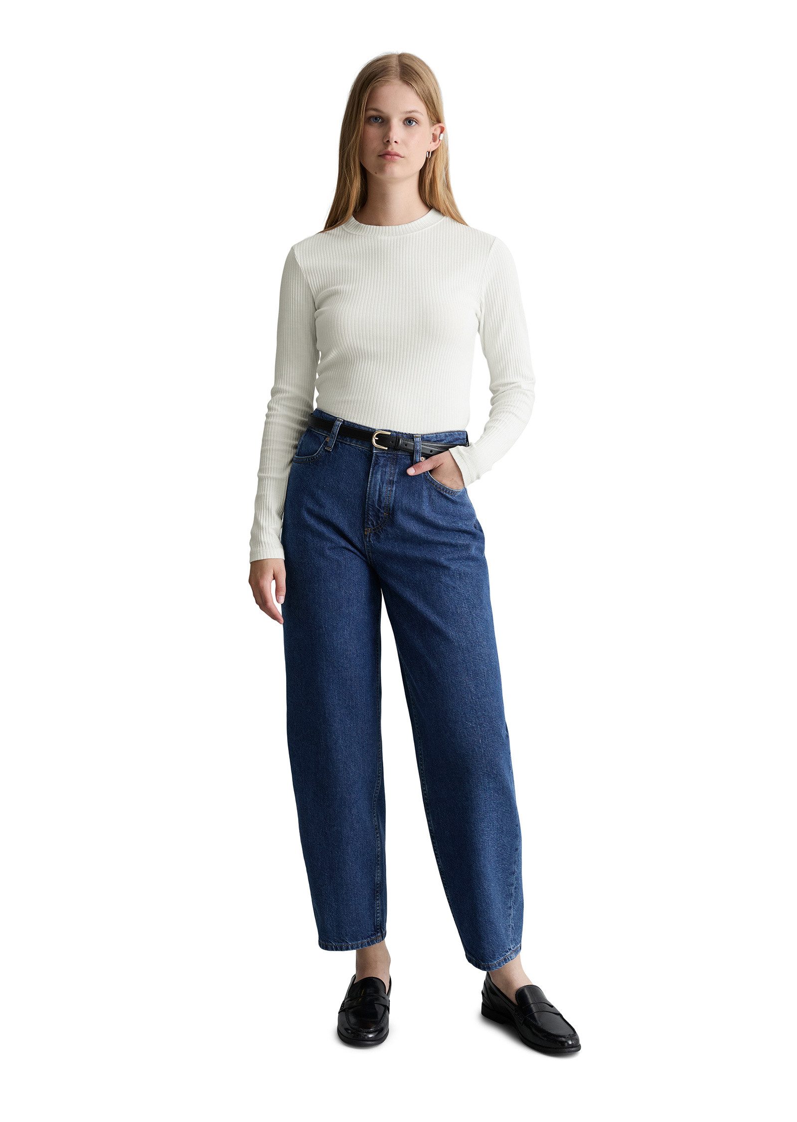 Marc O'Polo DENIM Langarmshirt aus Rippjersey