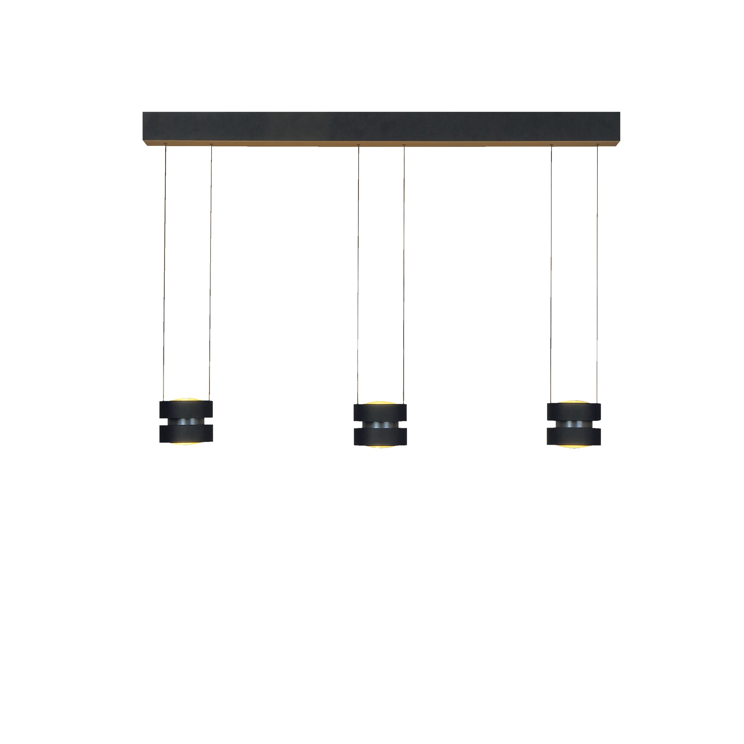 Lightbox Pendelleuchte, LED fest integriert, Warmweiß, LED Reihen Hängelampe mit 3 Stufen Dimmer - 110,5 x 12,4 x 180 cm