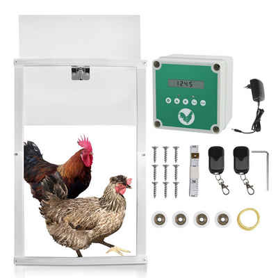 Randaco Hühnerstall Automatische Hühnerklappe-Timer/Lichtsensor-automatische Verriegelung