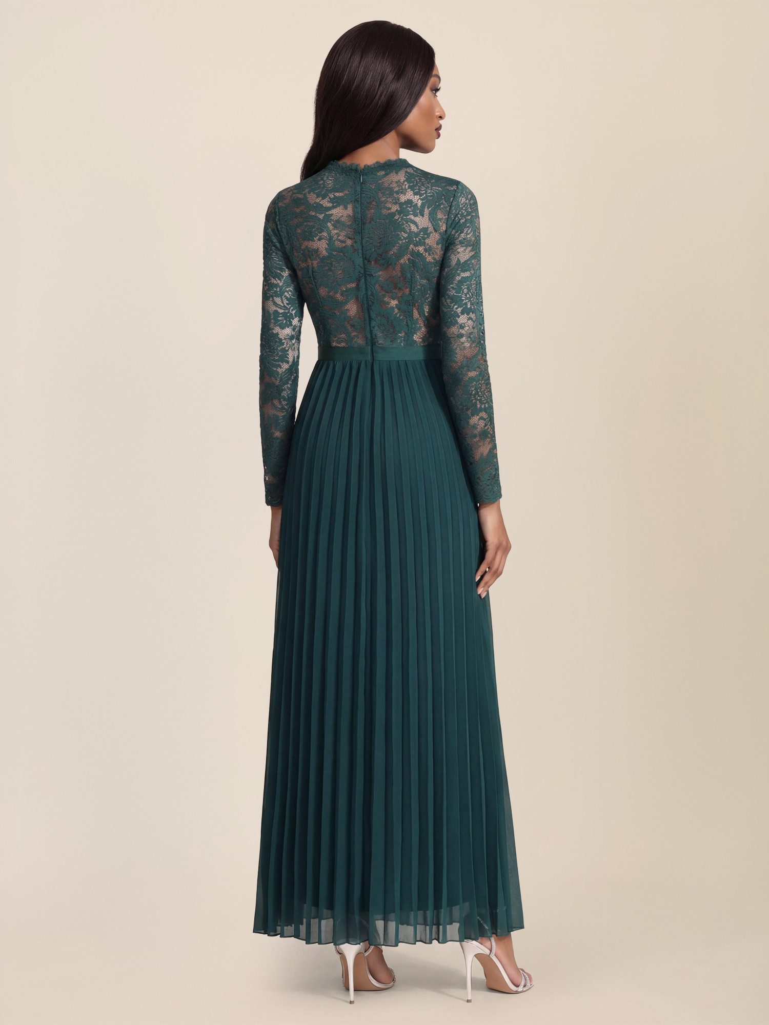 Apart Abendkleid Spitzenkleid mit Plissee-Rock