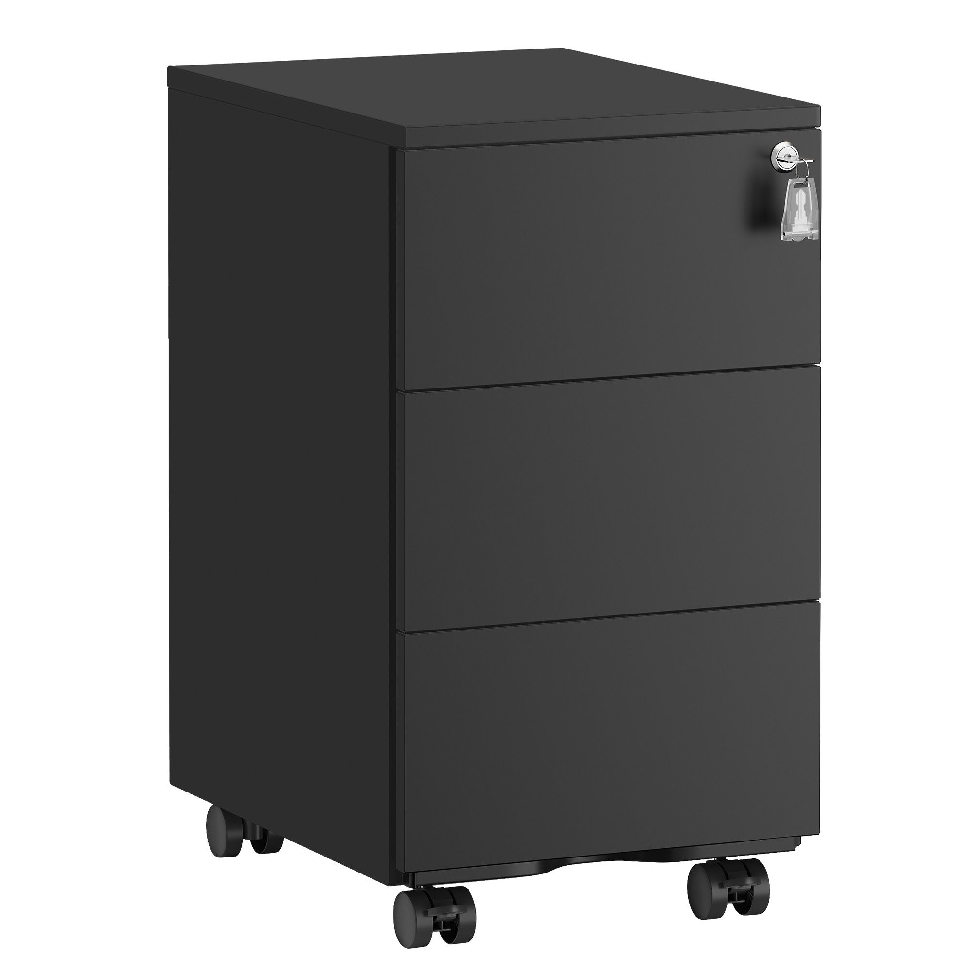 SONGMICS Rollcontainer, Rollcontainer, Druckertisch, abschließbar, 3/4 günstig online kaufen