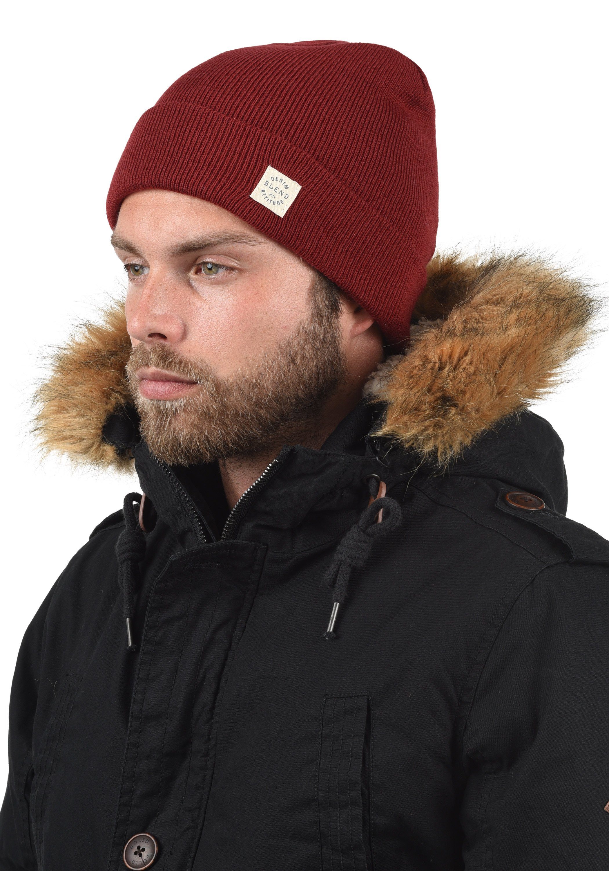 Blend Strickmütze BHScam Mütze mit Logobadge günstig online kaufen