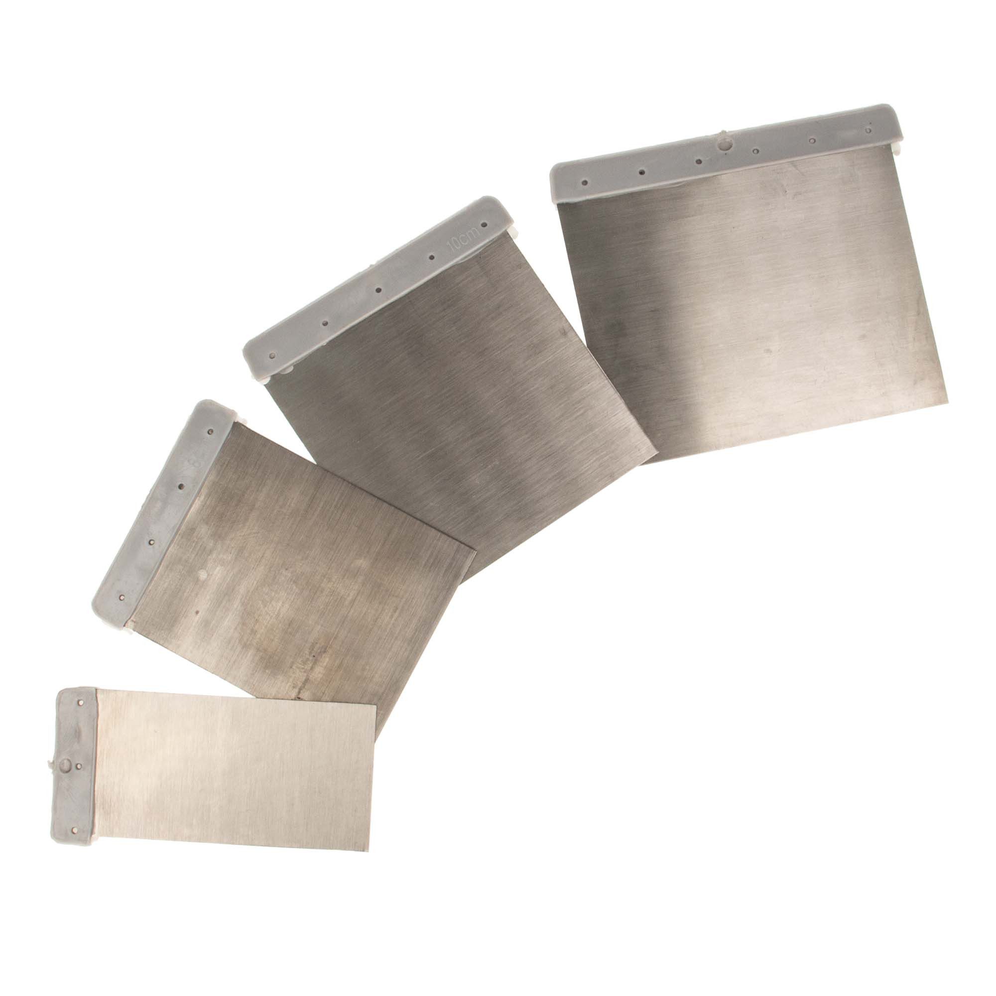 EUROTOOLS Malerspachtel Скребок Шпатель-Set 4-teilig 50 / 80 / 100 / 120 mm, mit Stahlklinge