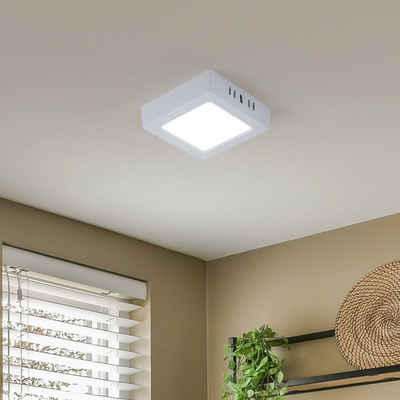 V-TAC LED Deckenleuchte, LED-Leuchtmittel fest verbaut, Kaltweiß, Tageslichtweiß, Deckenlampe Panel Aufbaulampe LED Tageslichtleuchte Flurlampe weiß