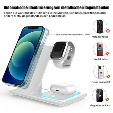 Vbrisi Kabellose Ladegeräte, 15W 3 in1 Faltbar Induktive Wireless Charger Wireless Charger