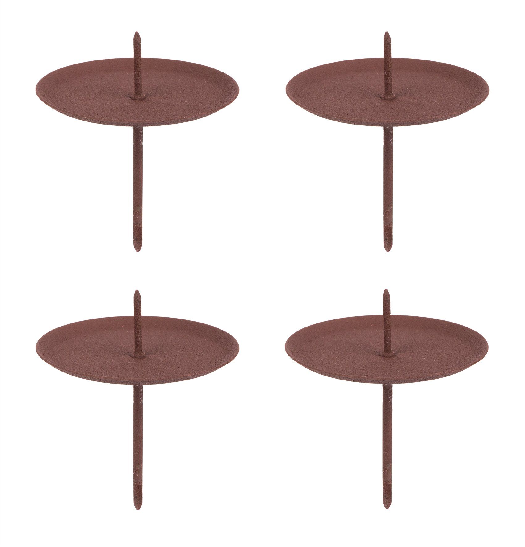 BigDean Kerzenständer 4x Kerzenhalter Adventskranz Rost Braun Ø 6cm Kerzent günstig online kaufen