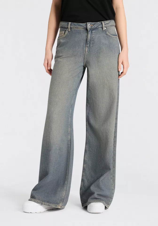 HUGO 5-Pocket-Jeans Gobana Low Rise, Wide Leg