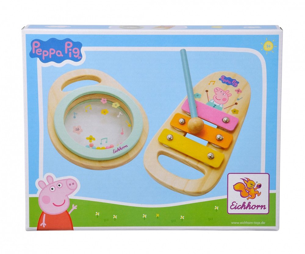 Eichhorn Lernspielzeug Eichhorn Peppa Pig Holz-Musikset, 2-tlg.