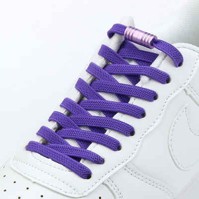 CoolBlauza Schnürsenkel Elastische Schnürsenkel, ohne Bindung Gummischnürsenkel verstellbar, für Schuhe verschiedener Größen