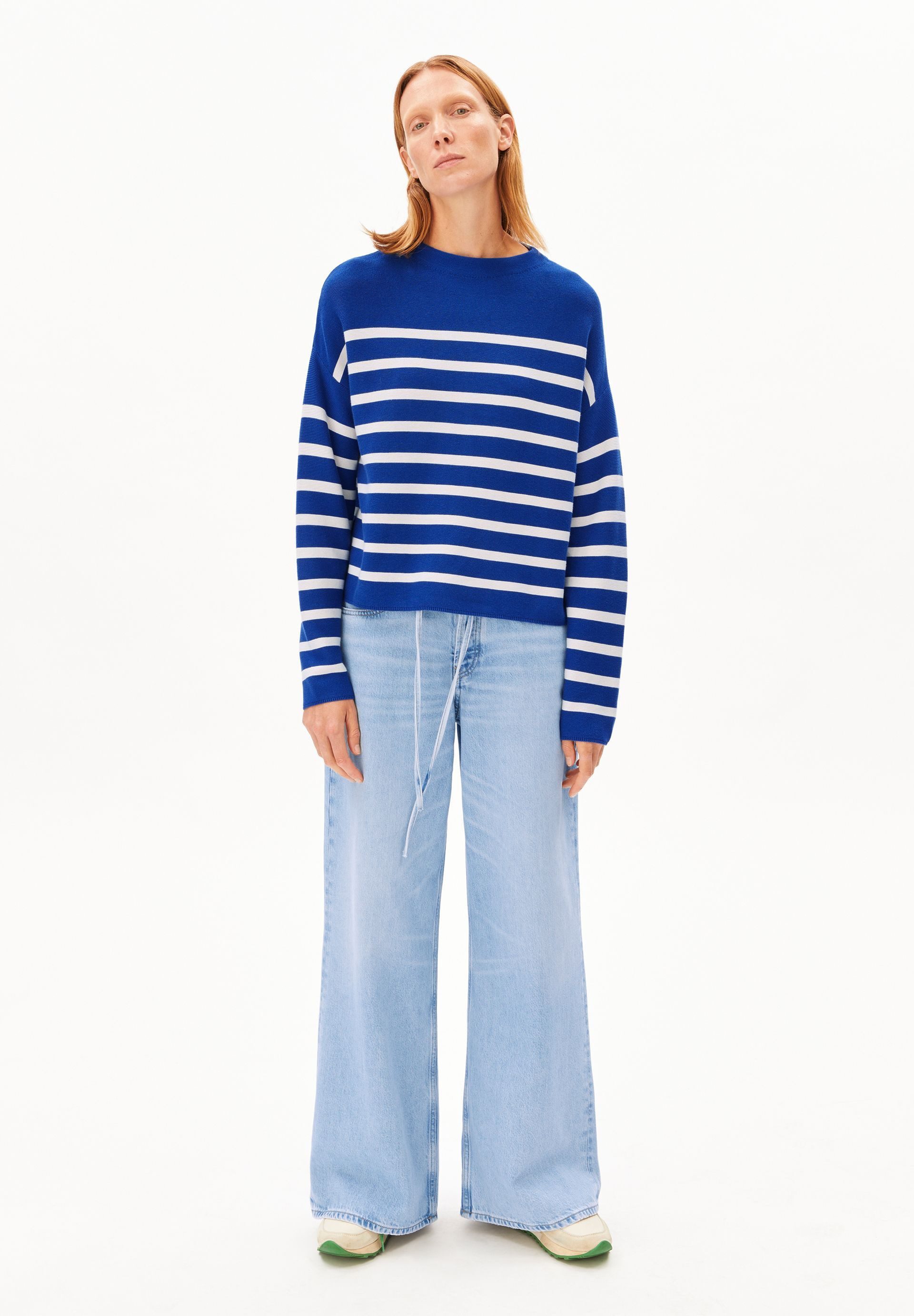 Armedangels Strickpullover MERINAA STRIPES Strickpullover aus Bio-Baumwolle Loose Fit