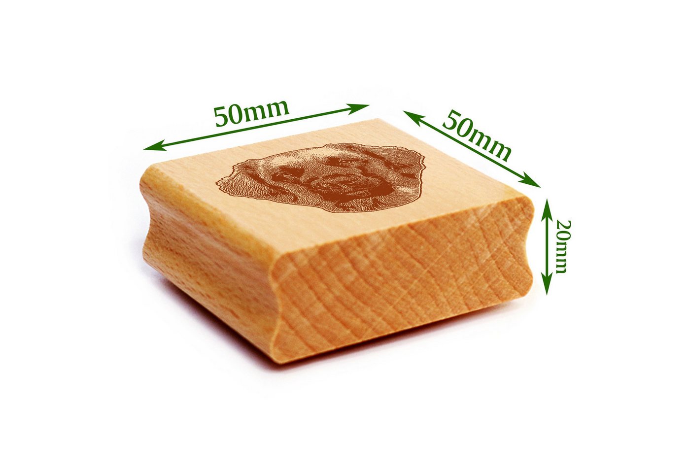 Thumbnail - Dekolando Stempel Motivstempel Leonberger Stempel Hund Holzstempel 48 x 46 mm