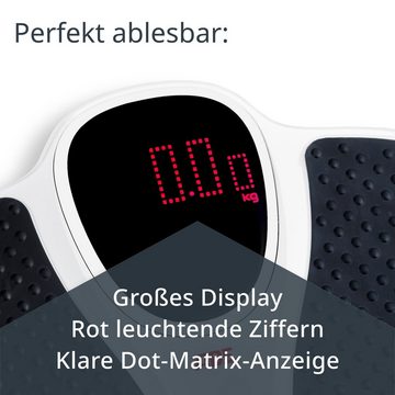 ADE Personenwaage Digitale Waage mit extra großer Trittfläche, rutschfeste Oberfläche, sehr gut ablesbares Display, bis 200 kg