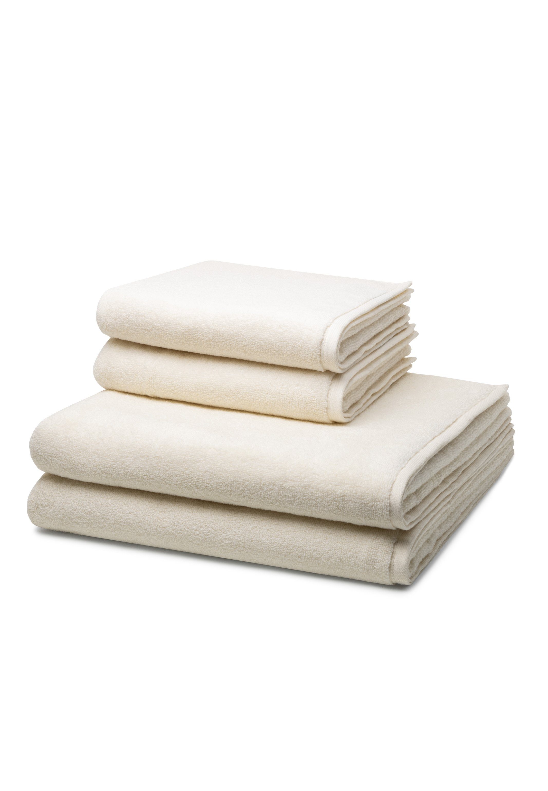 ROSS Handtuch Set Sensual Skin, Walkfrottee, (Spar-Set, 4-tlg), 2 X  Handtuch 2 X Duschtuch - im Set - Baumwolle 
