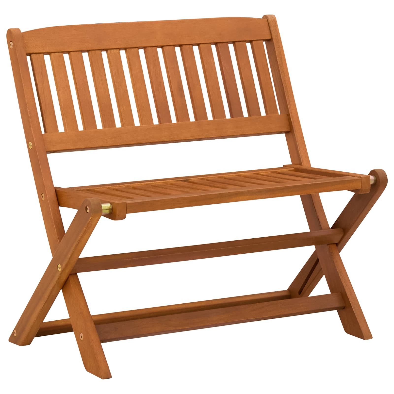 vidaXL Gartenbank Kinderbank 1 -Seater 61 x 38 x 57 cm Massives Eukalyptus Holz (1-St)