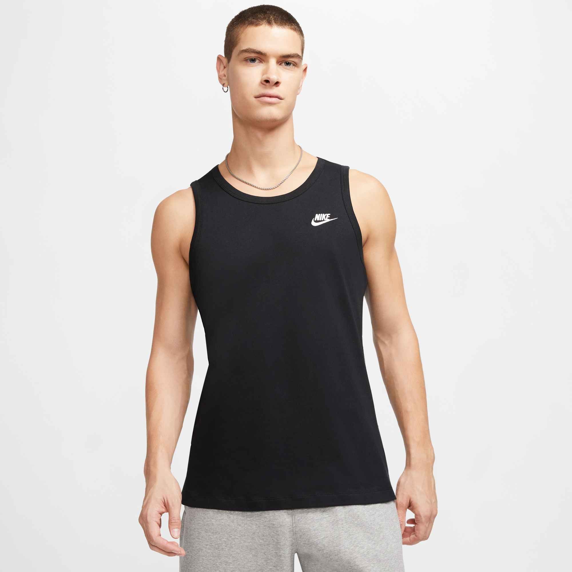Nike Sportswear Tanktop Men's Tank ärmelloses Design, mit Rundhalsausschnitt, aus Baumwoll-Jersey