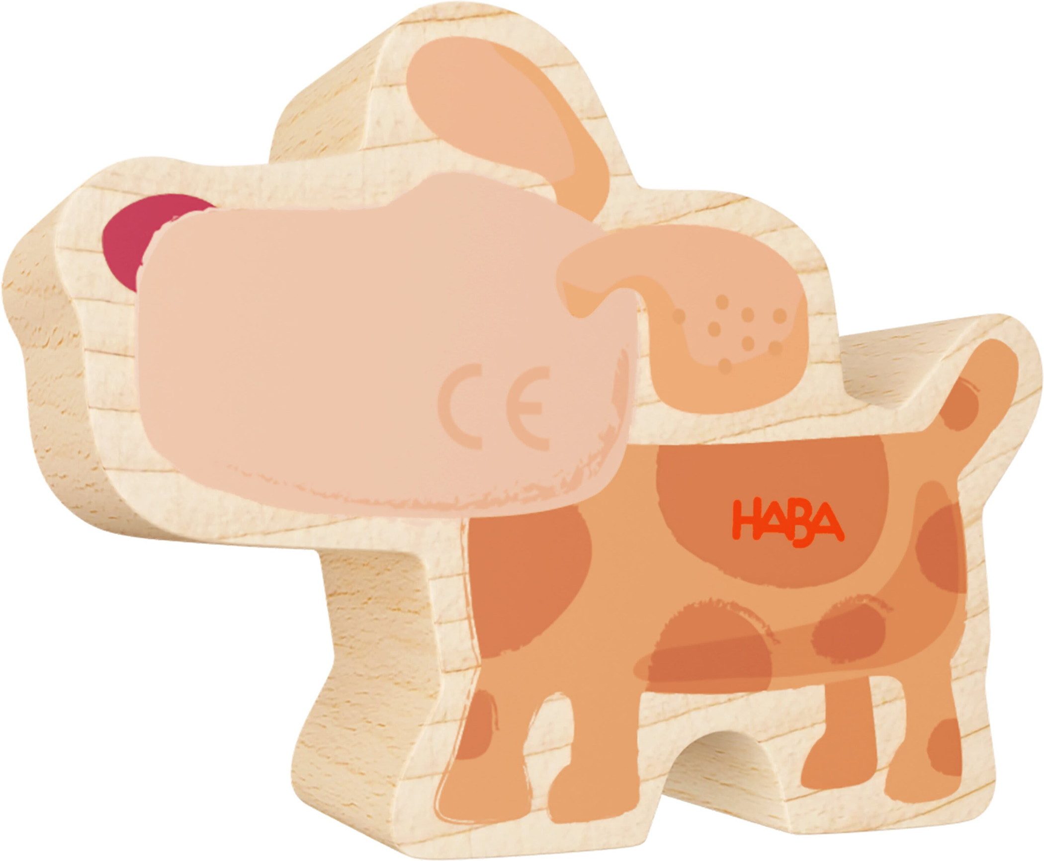 Haba Bau- und Entdeckersteine My 1st Block World Hund Gustav 2013963001 Spielbausteine