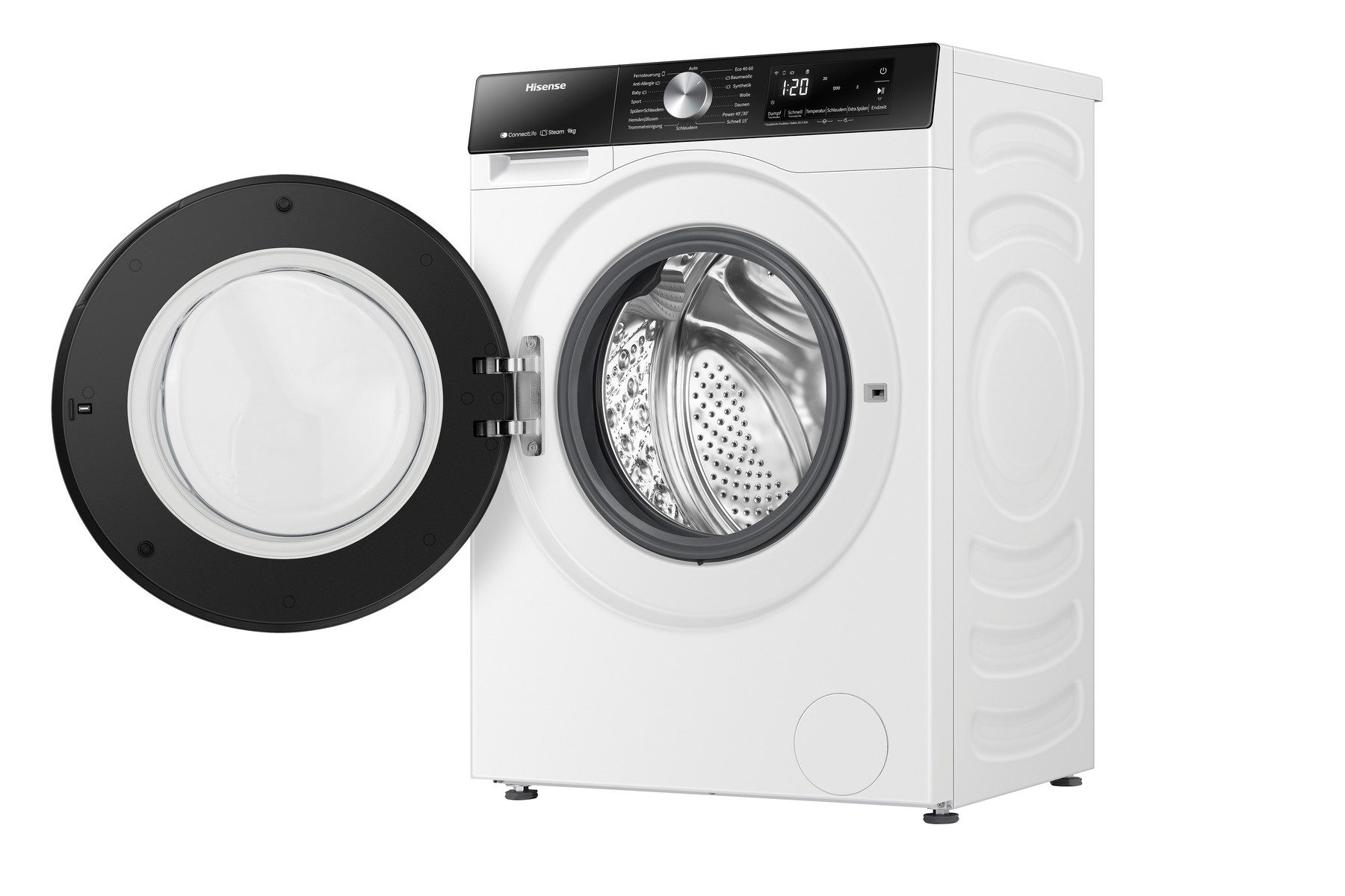 Hisense Waschmaschine 3S Serie WF3S9043BW3, 9 kg, 1400 U/min, Wifi-ConnectLife – Bild 2 von 5