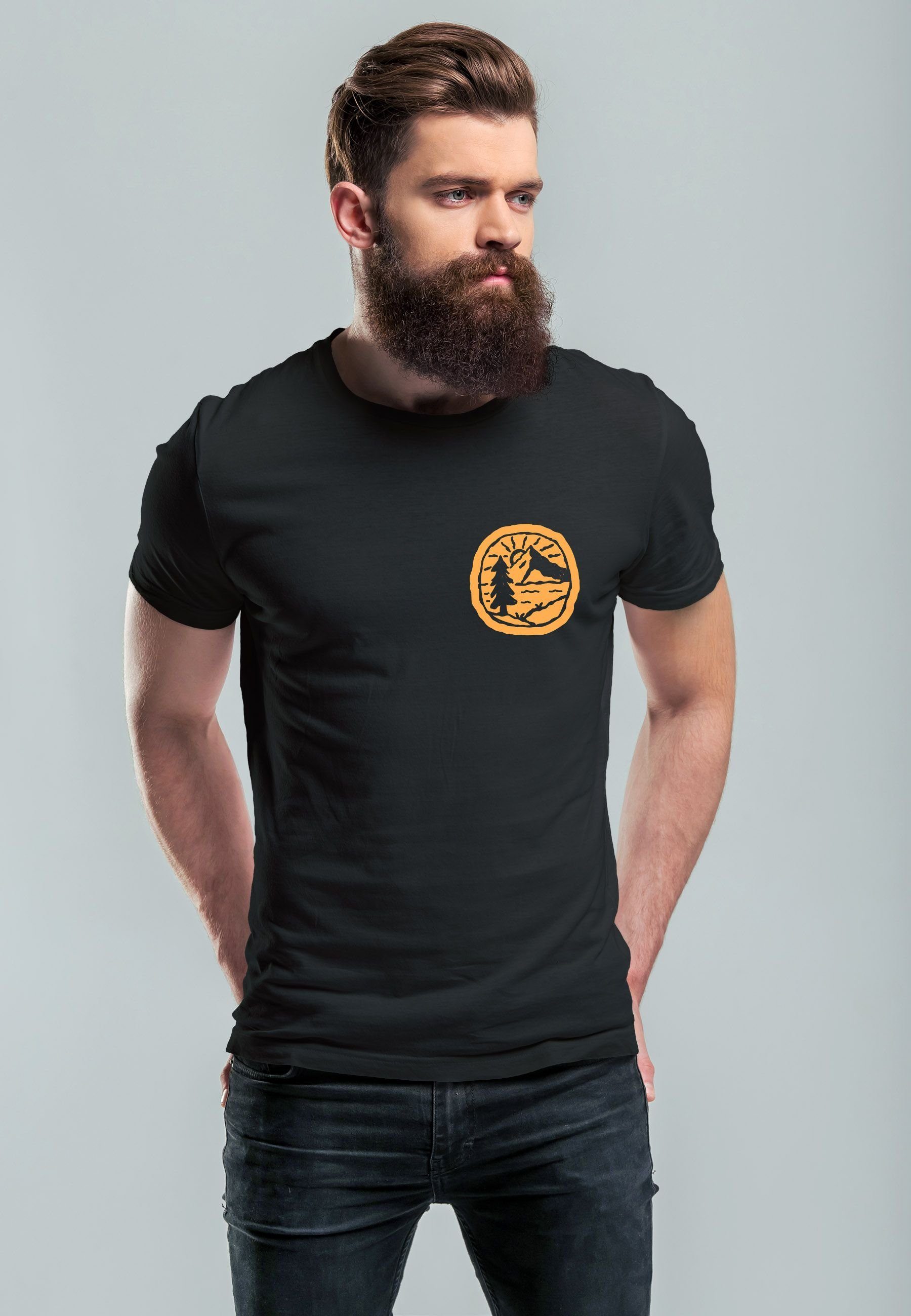 Neverless Print-Shirt Herren T-Shirt Print Logo günstig online kaufen