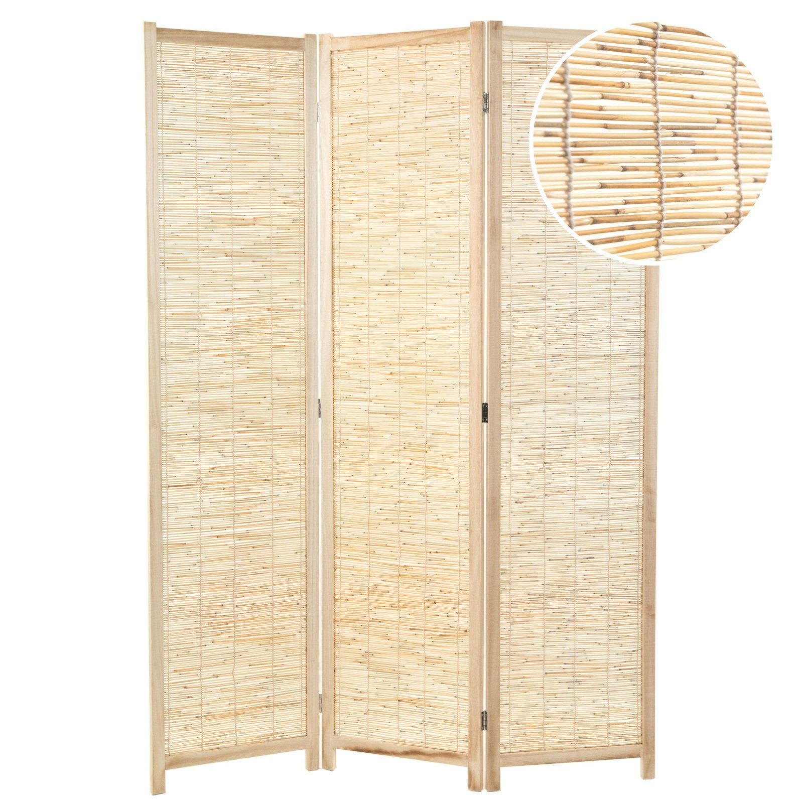 DESIGN DELIGHTS Paravent RAUMTEILER "PLAYA", Schilfrohr, 170x120 cm, Natur Paravent, Farbe: