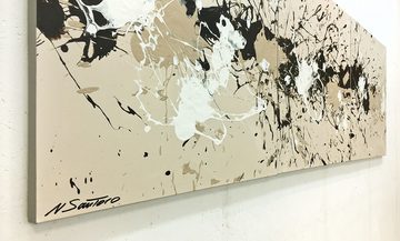 WandbilderXXL XXL-Wandbild Olé Café 210 x 70 cm, Abstraktes Gemälde, handgemaltes Unikat