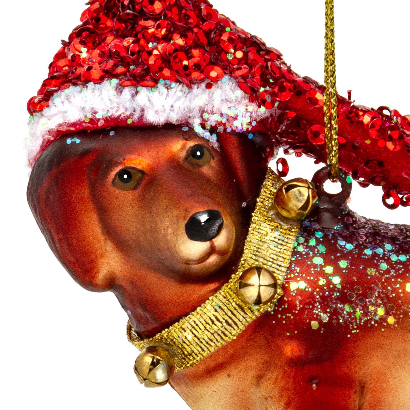 SIKORA Christbaumschmuck Dackel besondere Weihnachtskugel Glas Anhänger – B günstig online kaufen