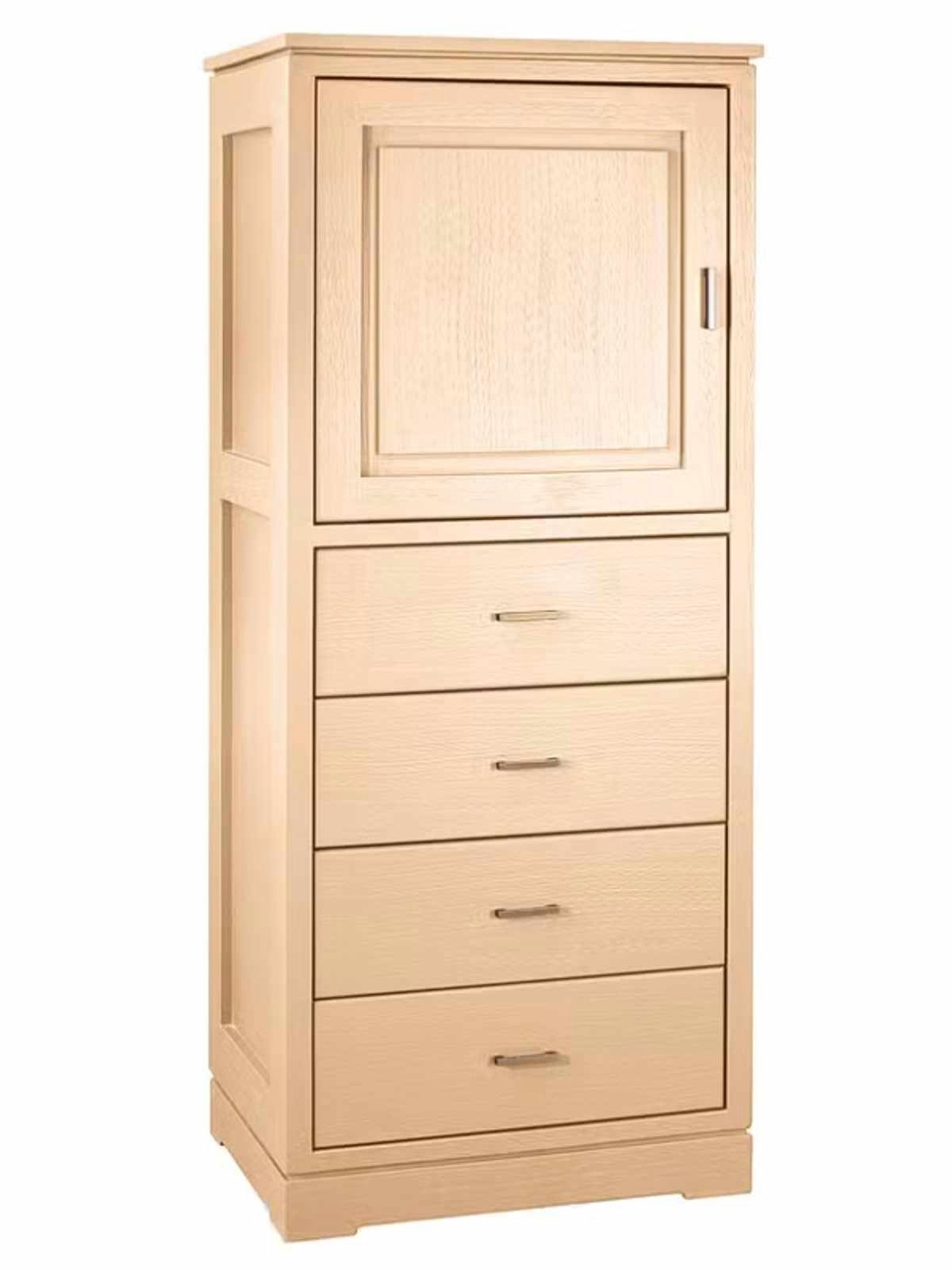 Casamia Highboard Highboard Casaventi 1-türig 4 Schubladen Pinie Massivholz