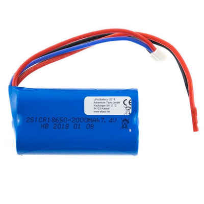 efaso Spielfahrzeug-Erweiterung Akku 7,4V / 2000 mAh / Li-Po / JST Stecker / F45