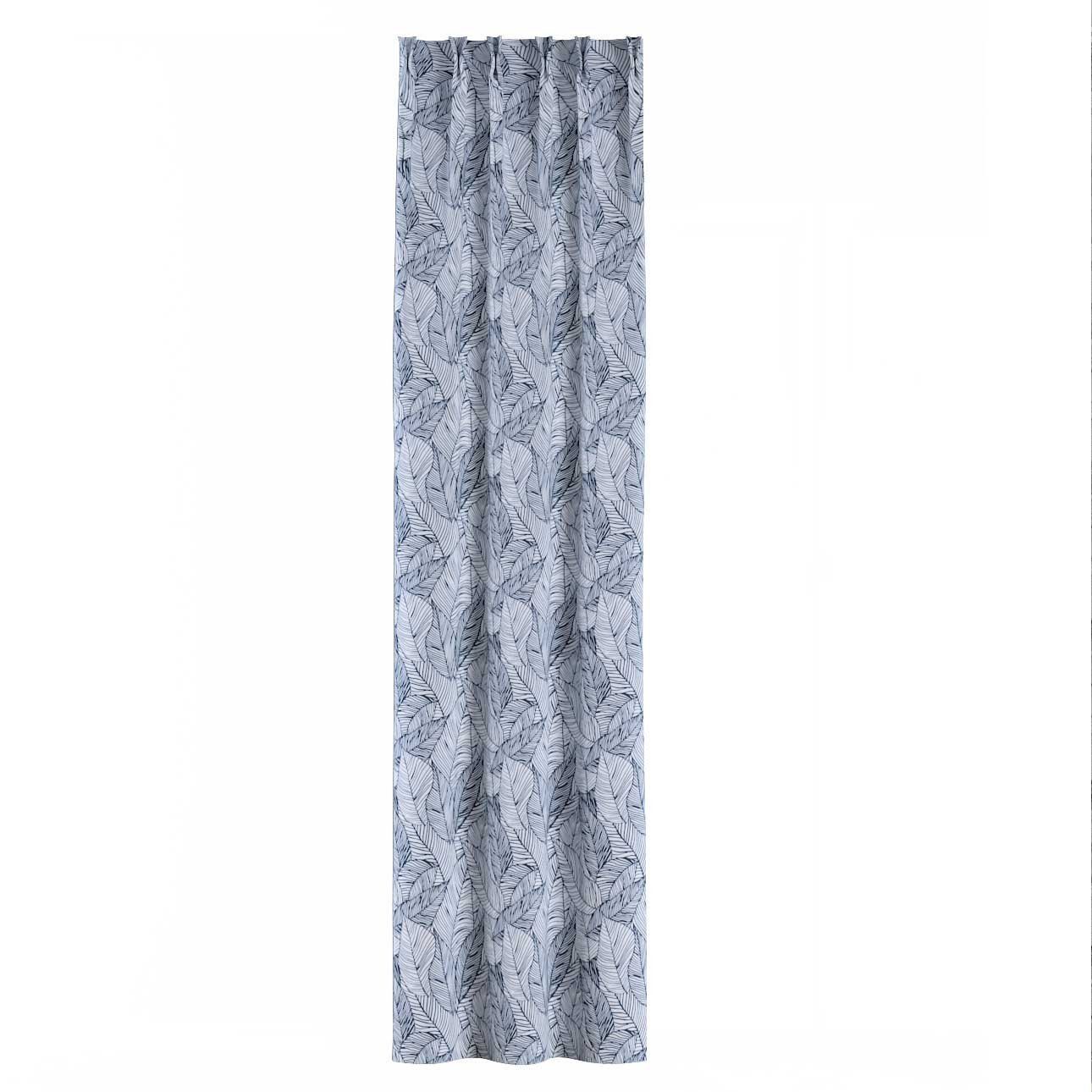 dunkelblau-weiß Vorhang x 70 Velvet, Vorhang 2-er 100 cm, flämischen mit Dekoria Falten