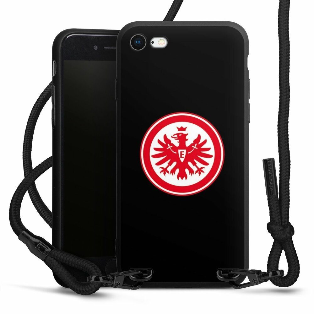 DeinDesign Handyhülle »Eintracht Frankfurt SGE Adler Eintracht Frankfurt  schwarz«, Apple iPhone 7 Premium Handykette Hülle mit Band Case zum Umhängen