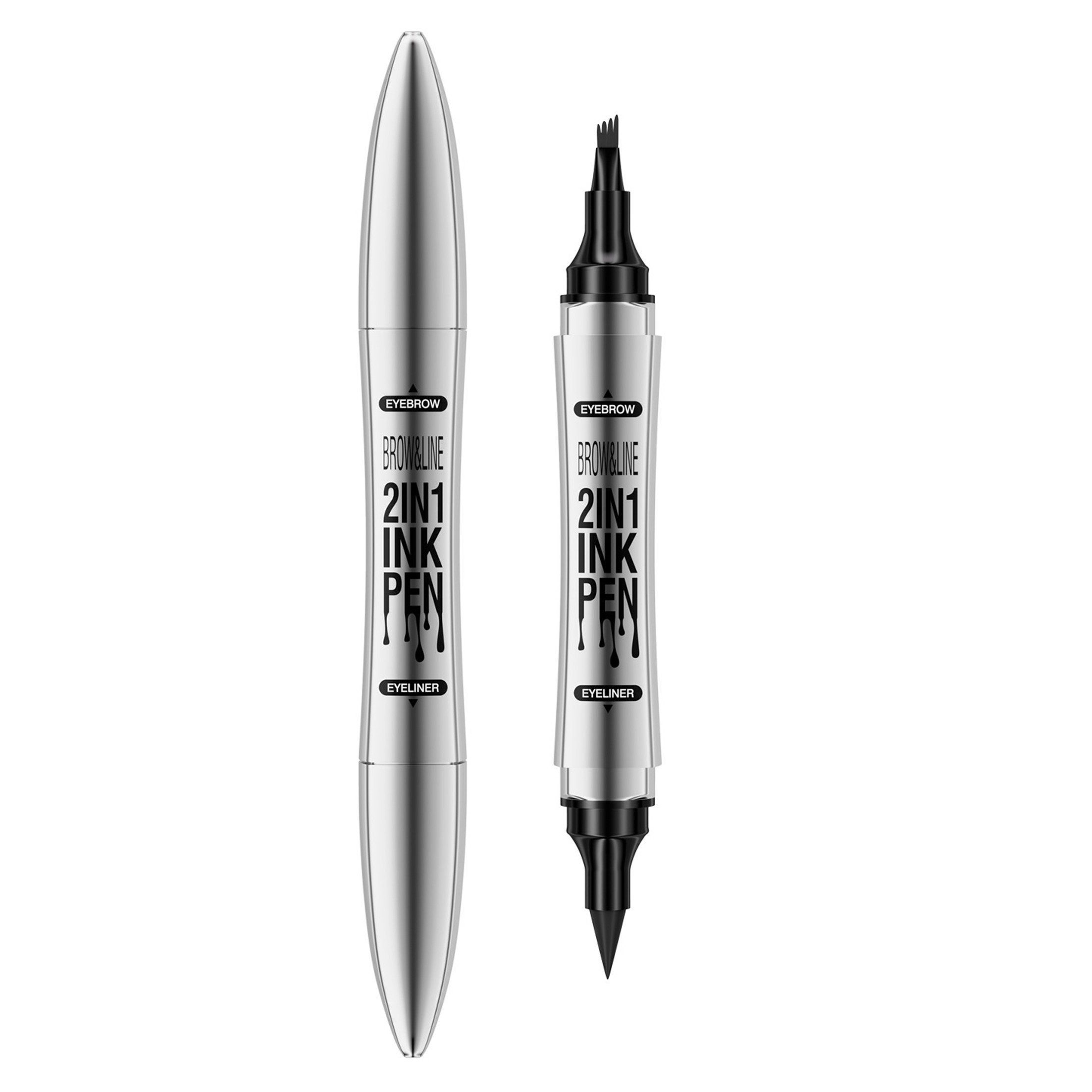 KINSI Augenbrauen-Stift 2-in-1 Doppelender Make-Up Stift: Подводка для глаз & Augenbrauenstift, Präzises Schminken mit ergonomischer Spitze,wasserfest