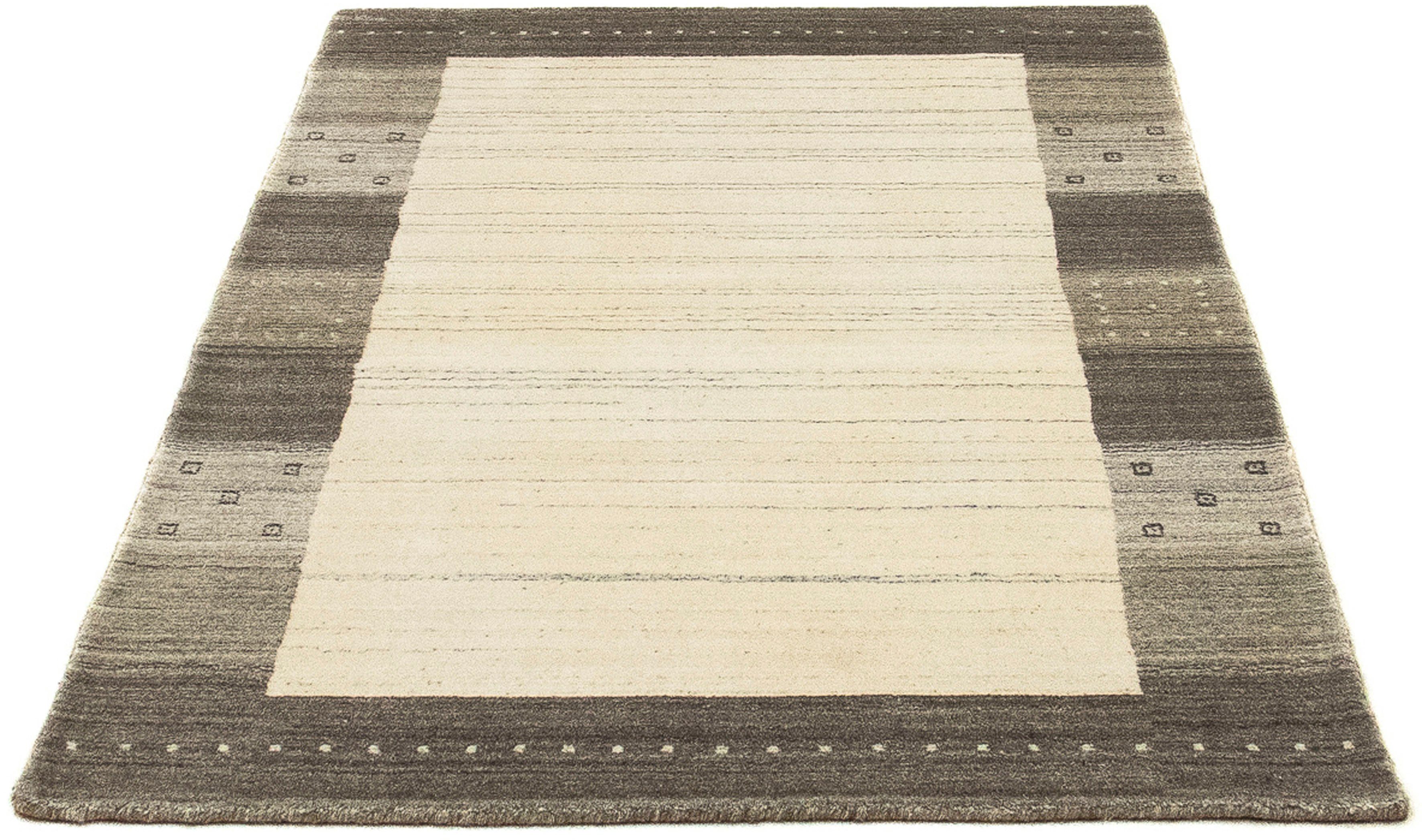 Wollteppich Gabbeh - Loribaft Perser - 160 x 90 cm - beige, morgenland, rechteckig, Höhe: 12 mm, Wohnzimmer, Handgeknüpft, Einzelstück mit Zertifikat