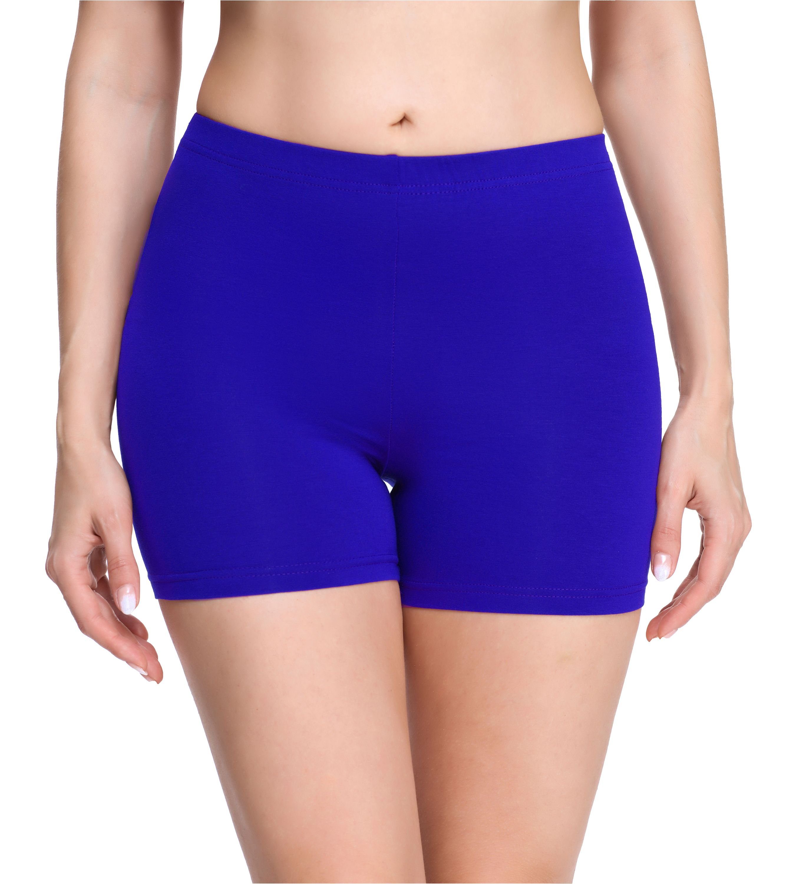 Merry Style Leggings Damen Shorts Radlerhose Unterhose Hotpants Boxershorts MS10-283 (1-tlg) elastischer Bund Kobalt
