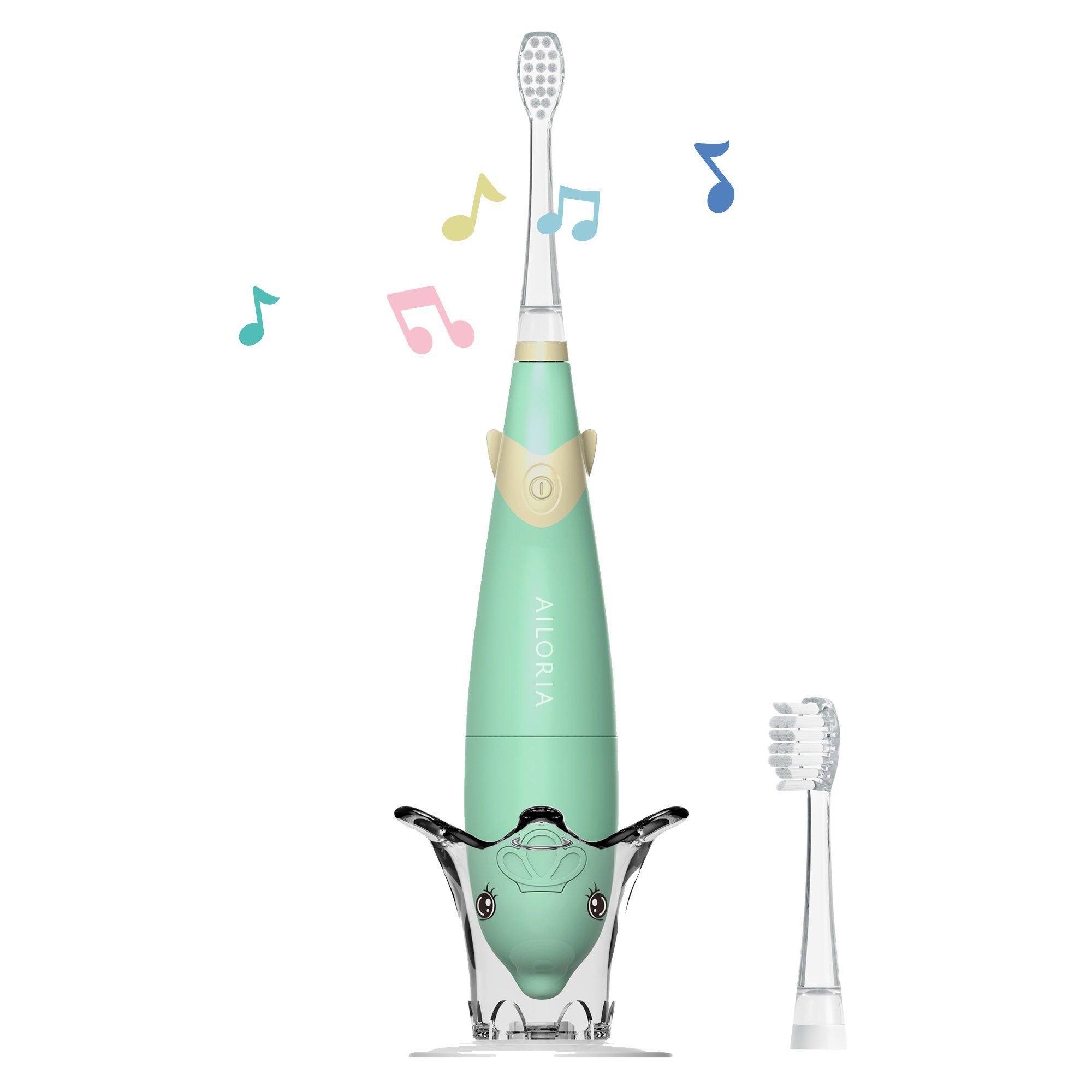 AILORIA Elektrische Kinderzahnbürste BUBBLE BRUSH Kinder-Schallzahnbürste, Schallzahnbürste in buntem Design, LED & Musik für Kinder