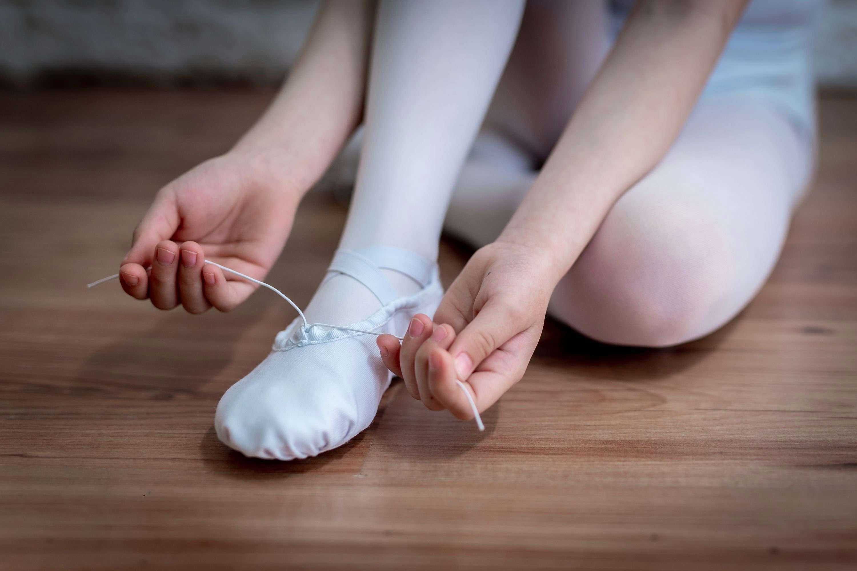 tanzmuster Ballettschuhe Charlie mit geteilter Ledersohle Tanzschuh Ballettschläppchen für Mädchen