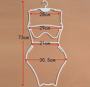 BAYLI Türgarderobe Badeanzug Kleiderbügel aus Kunststoff, 73 cm Körperförmiger Bügel
