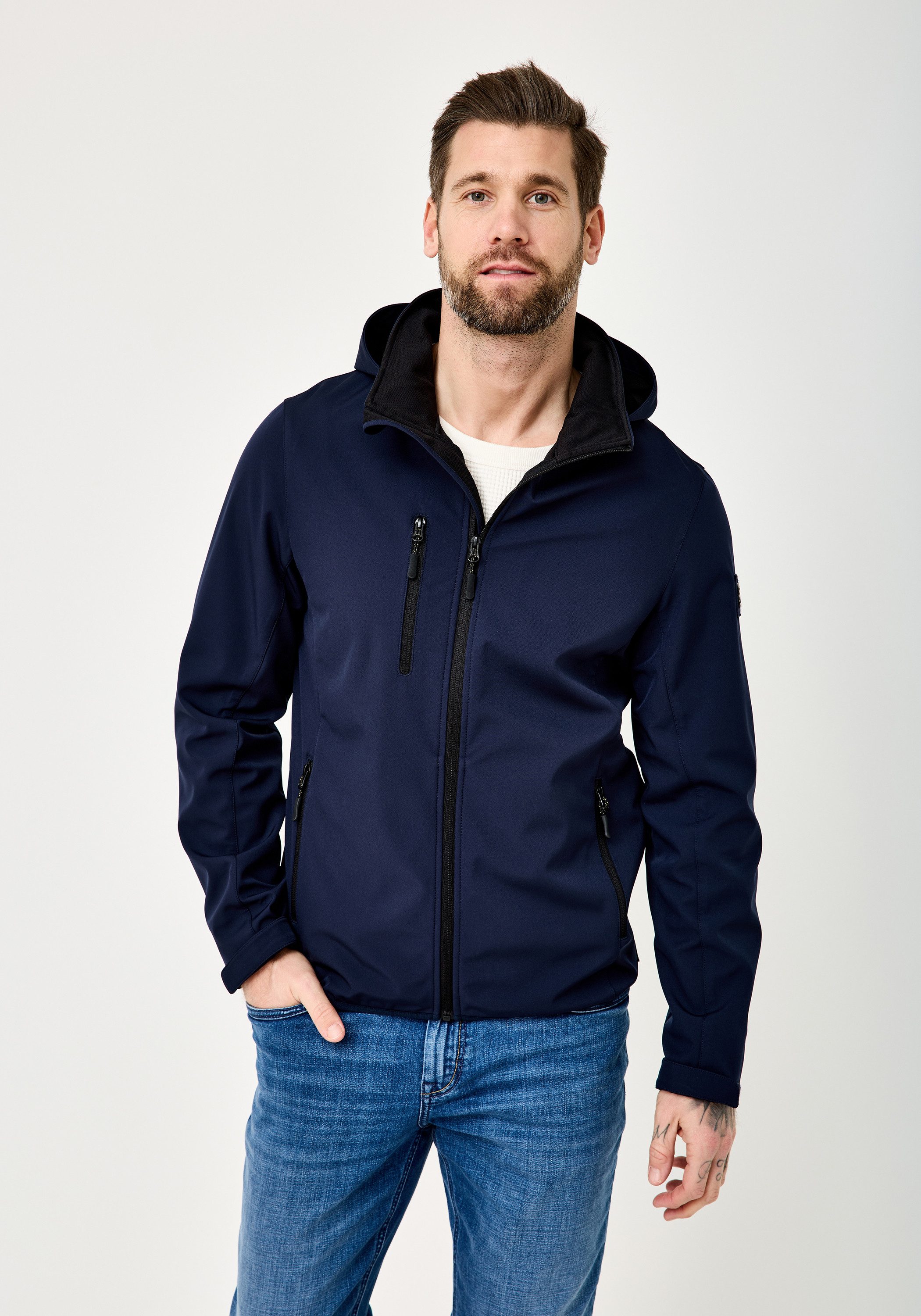 Redpoint Blouson KENT Softshell Outdoorjacke mit Kapuze und Stretch