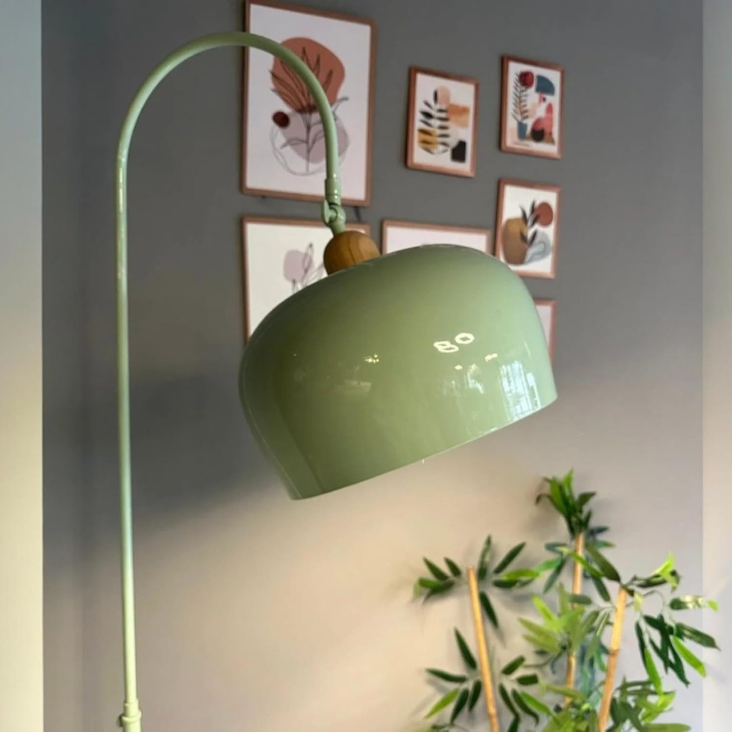 Bamyum Stehlampe Gorkiede Stehlampe aus Metall mit E27, verstellbarer Lampenschirm, ohne Leuchtmittel, E27, verstellbarer Lampenschirm, Stehluchte mit Ablage – Bild 5 von 5