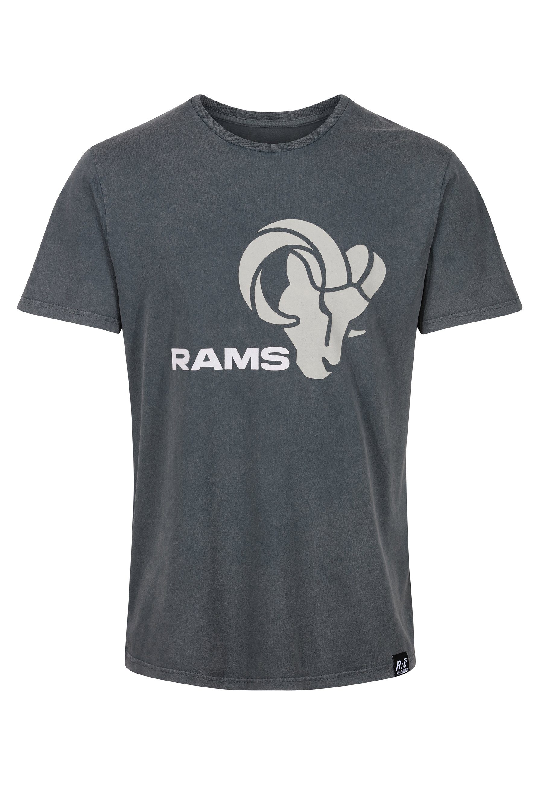 Recovered T-Shirt NFL GOTS Bio-Baumwolle RAMS MONOCHROME zertifizierte