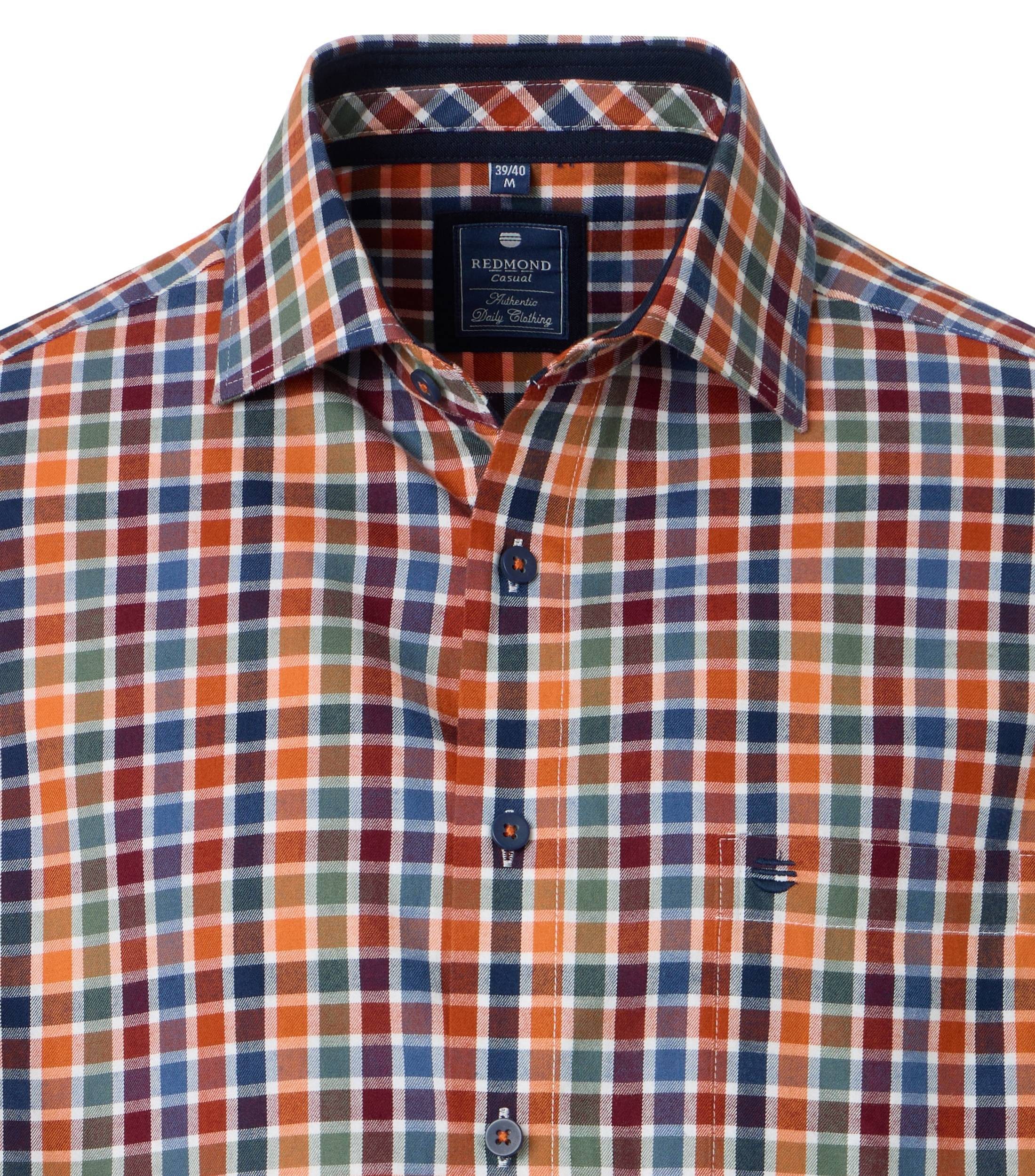 Redmond Langarmhemd kariert Comfort Fit