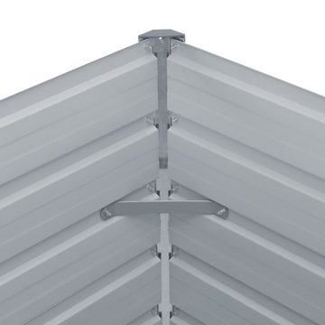 vidaXL Hochbeet Hochbeet 100×100×45 cm Verzinkter Stahl Anthrazit (1 St)