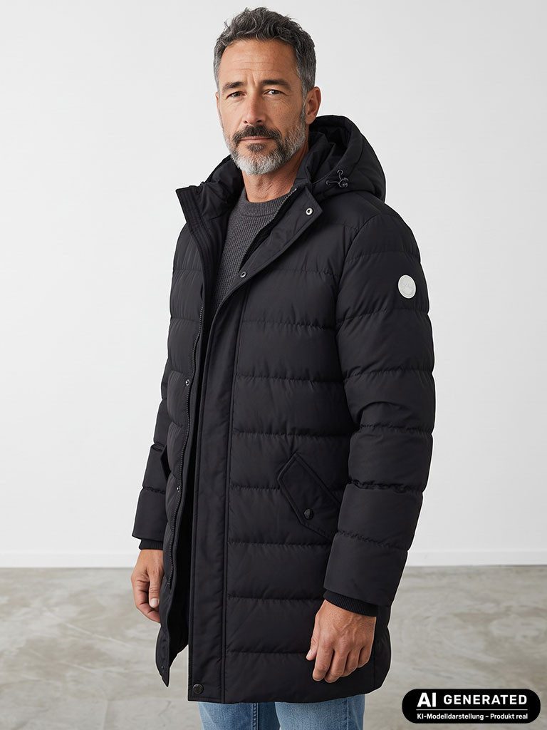 Baumfuchs Steppmantel 62560 Herren Winterparka mit Heizfunktion - Steppjacke Winterjacke 6 Heizzonen, 3 Heizstufen einstellbar, Bis zu 4 Stunden Heizdauer