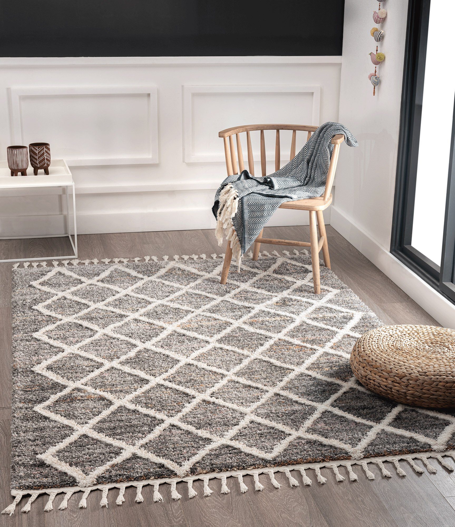 Teppich »Vera Handmade-Look, 3D Effekt, Rauten-Muster, Hochflor 30 mm, Super  Weicher Wohnzimmer Teppich, 80x150 cm«, the carpet, Rechteck online kaufen  | OTTO