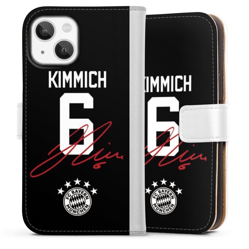 DeinDesign Handyhülle FC Bayern München FCB Kimmich Kimmich 6, Apple iPhone 13 Mini Hülle Handy Flip Case Wallet Cover