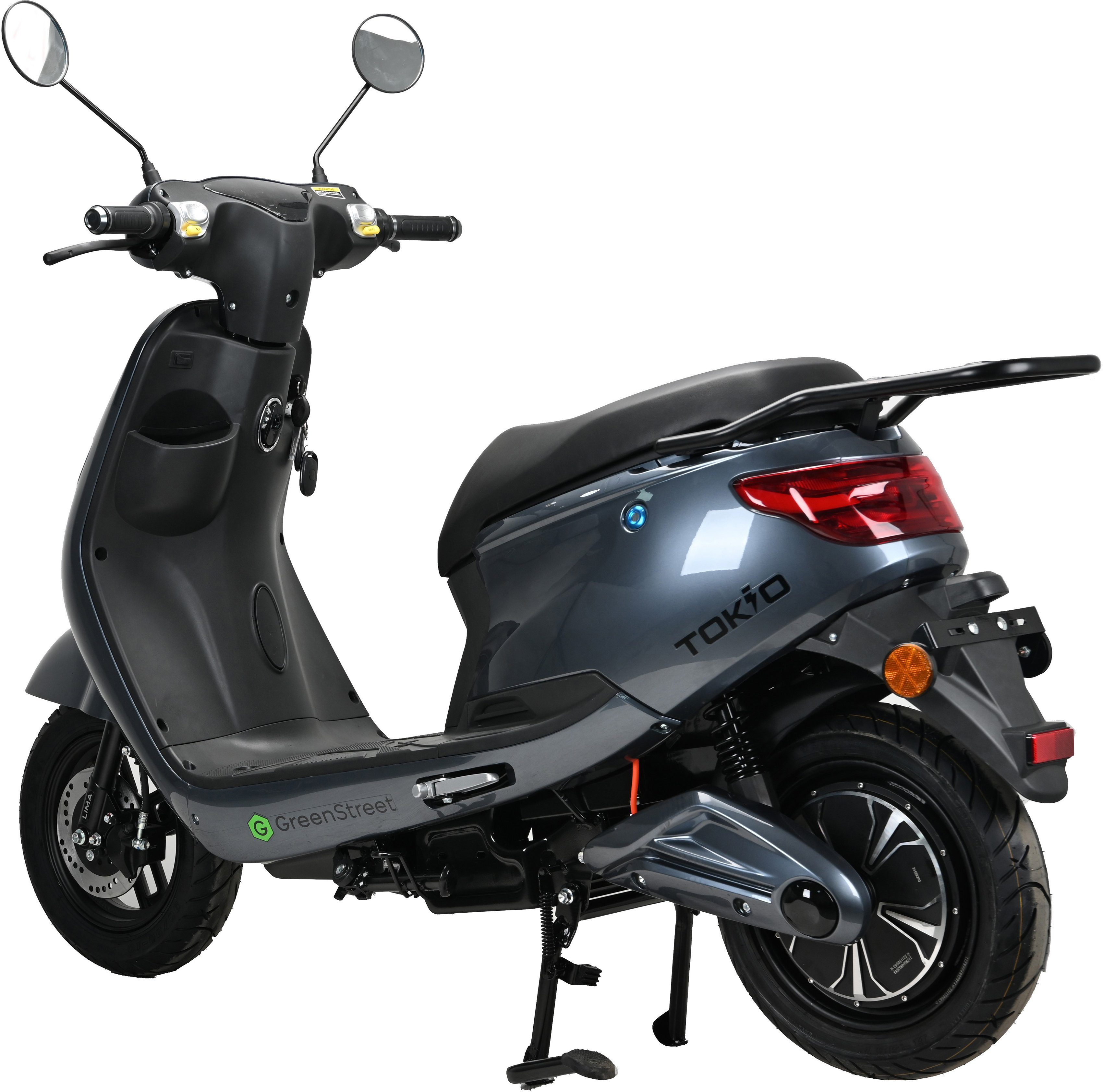 GreenStreet E-Mofaroller Tokio 1500 W, km/h 25 grau