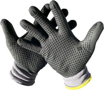 Hase Safety Gloves Arbeitshandschuhe Padua Grip (Packung, Montagehandschuh aus Nylon/Nitrilschaum, VPE= 10 Paar, Gr 6-11) Atmungsaktiv, starker Grip