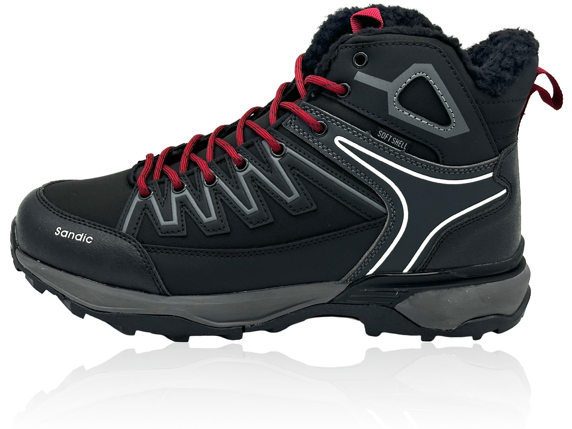 Nowaland Warm gefütterte Wanderschuhe mit rutschfester Profilsohle Winterstiefel Wasserabweisend, robust und warm gefüttert