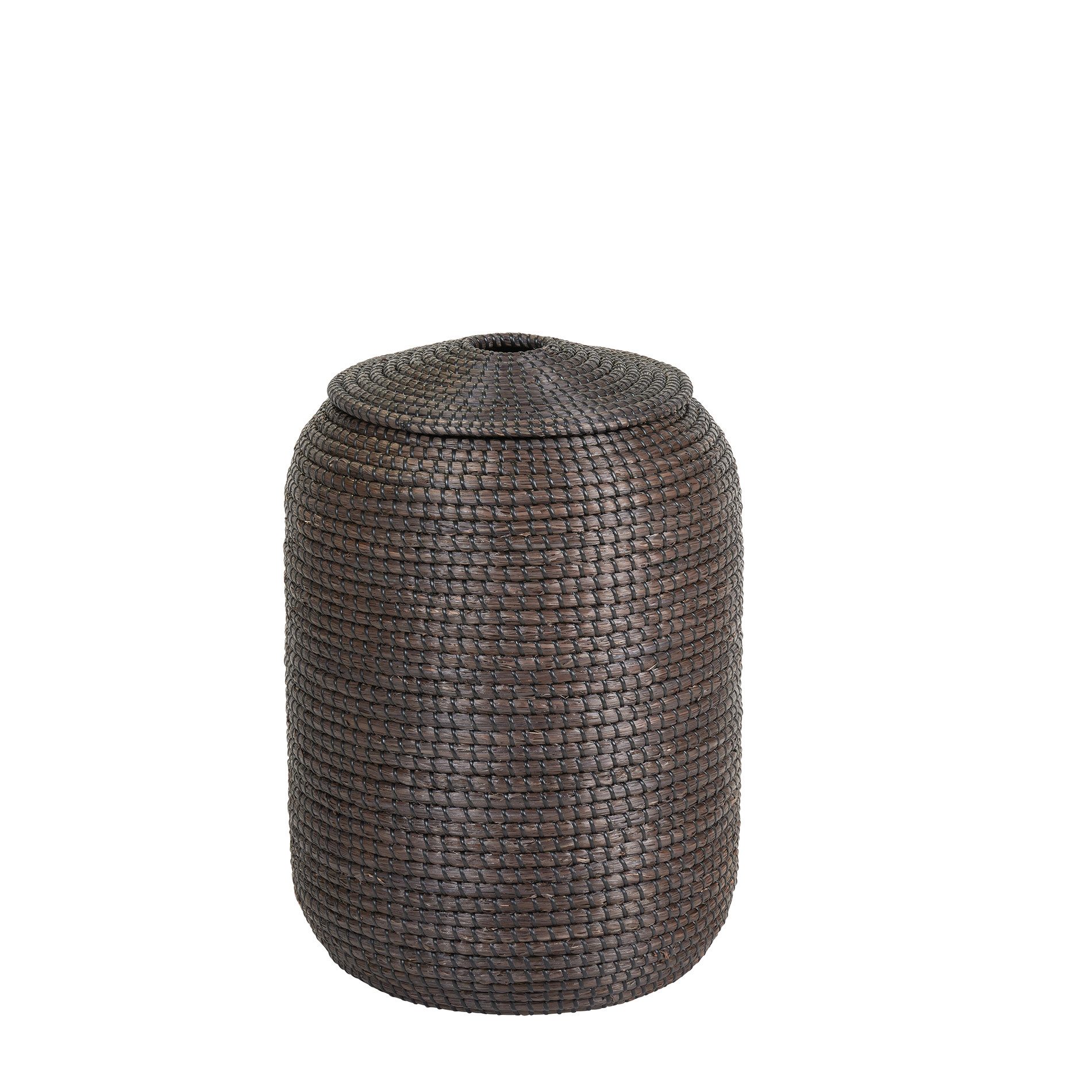 Lambert Dekokorb Surabaya Deckelkorb schwarz klein, H 50 cm, D 33