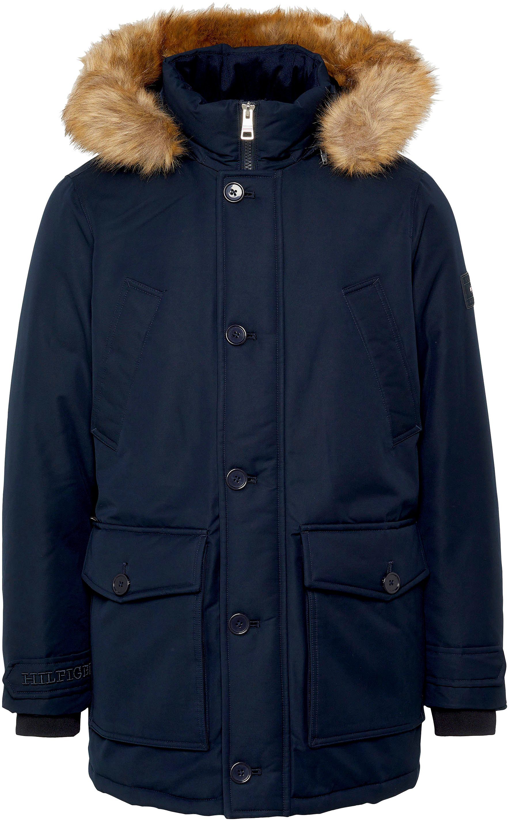 Tommy PARKA DOWN Daunen abnehmbarer und desert sky mit Kapuze ROCKIE Hilfiger Parka