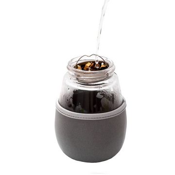 Lantelme Teebereiter Teeflasche Teebereiter aus Glas für Unterwegs, Glas mit Stauraum für neuen Tee