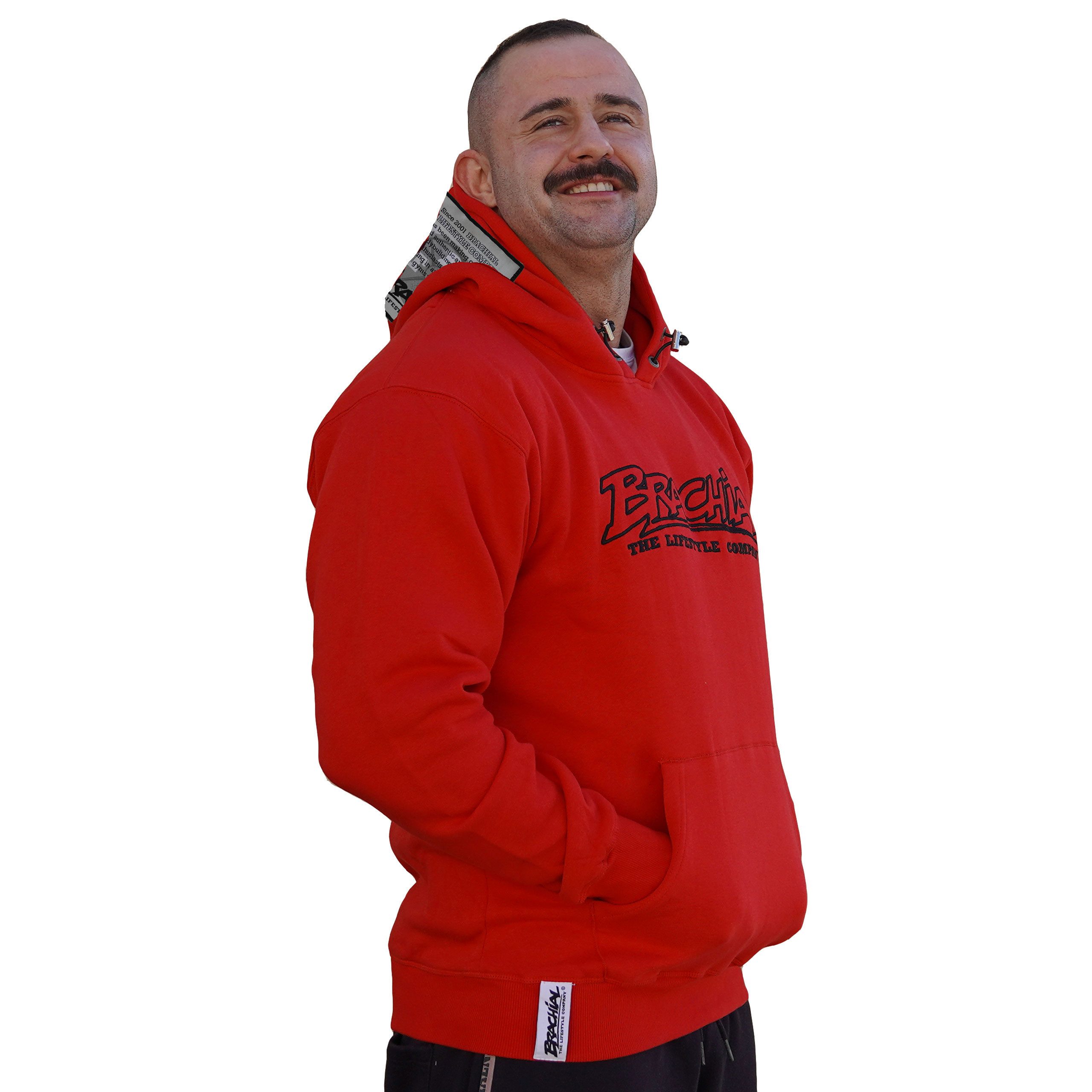 BRACHIAL THE LIFESTYLE COMPANY Kapuzensweatshirt Brachial Hoody "Gain" rot
